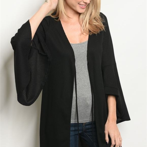 Long Bell SLeeve Cardigan - Picture 2 of 3